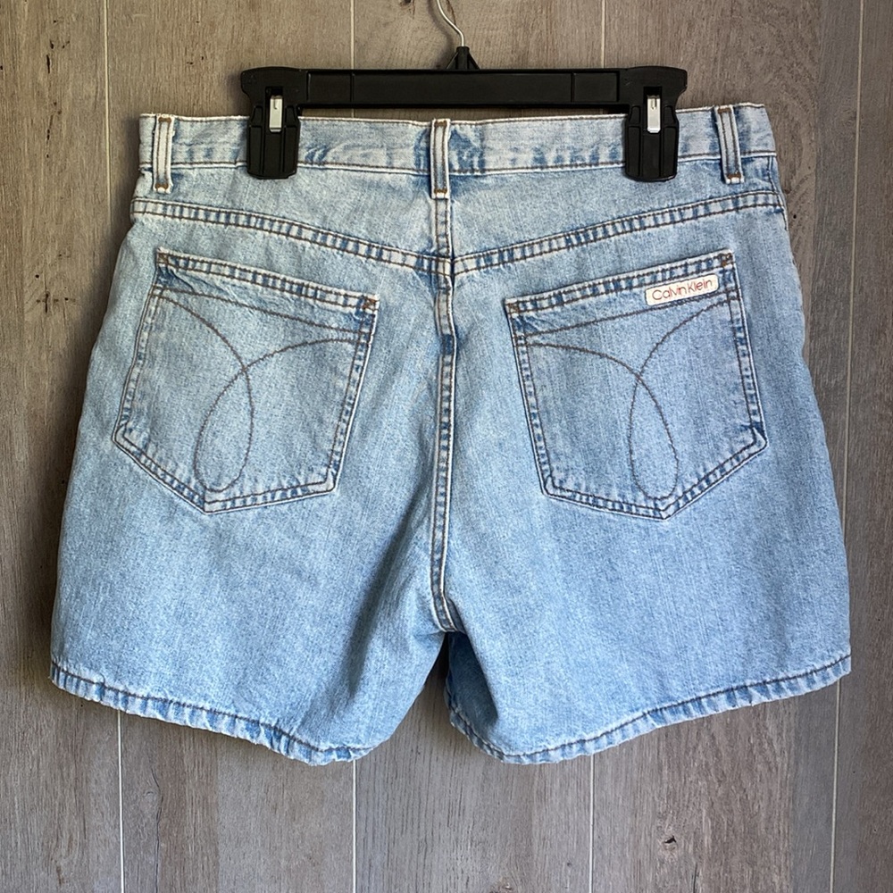 Vintage 90s Calvin Klein Stone / Light Wash Classic 5 Pocket Jean Denim Shorts